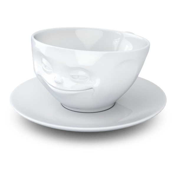 Чашка з блюдцем для кави Tassen Усмішка 200 мл, порцеляна (TASS14101/TA) - фото 7