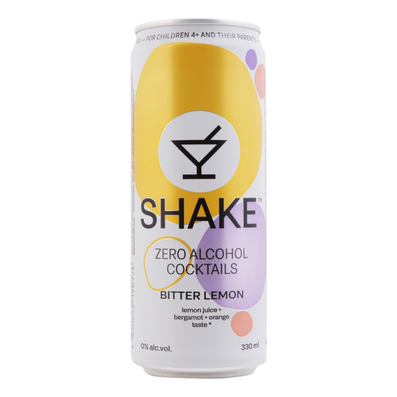 Напиток сокосодержащий Shake Bitter lemon безалкогольный 330 мл (907571) - фото 1