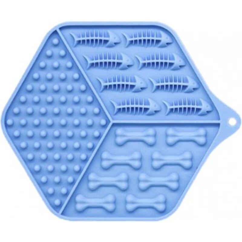 Коврик-кормушка WahoPet для собак, силиконовый, 200 мл, синий (WA00003) - фото 1