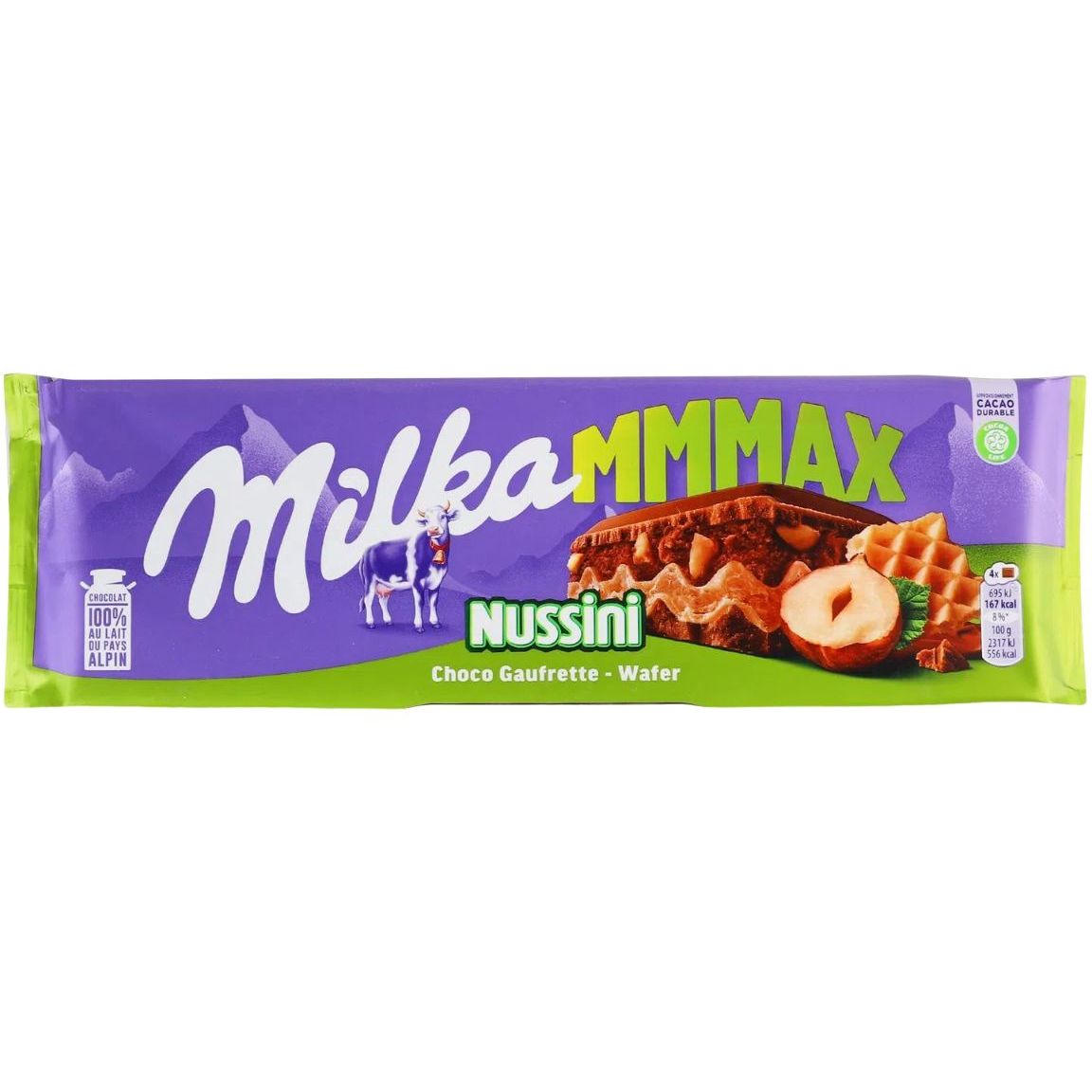 Шоколад молочний Milka Nussini горіхова паста, фундук, вафля 270 г - фото 1