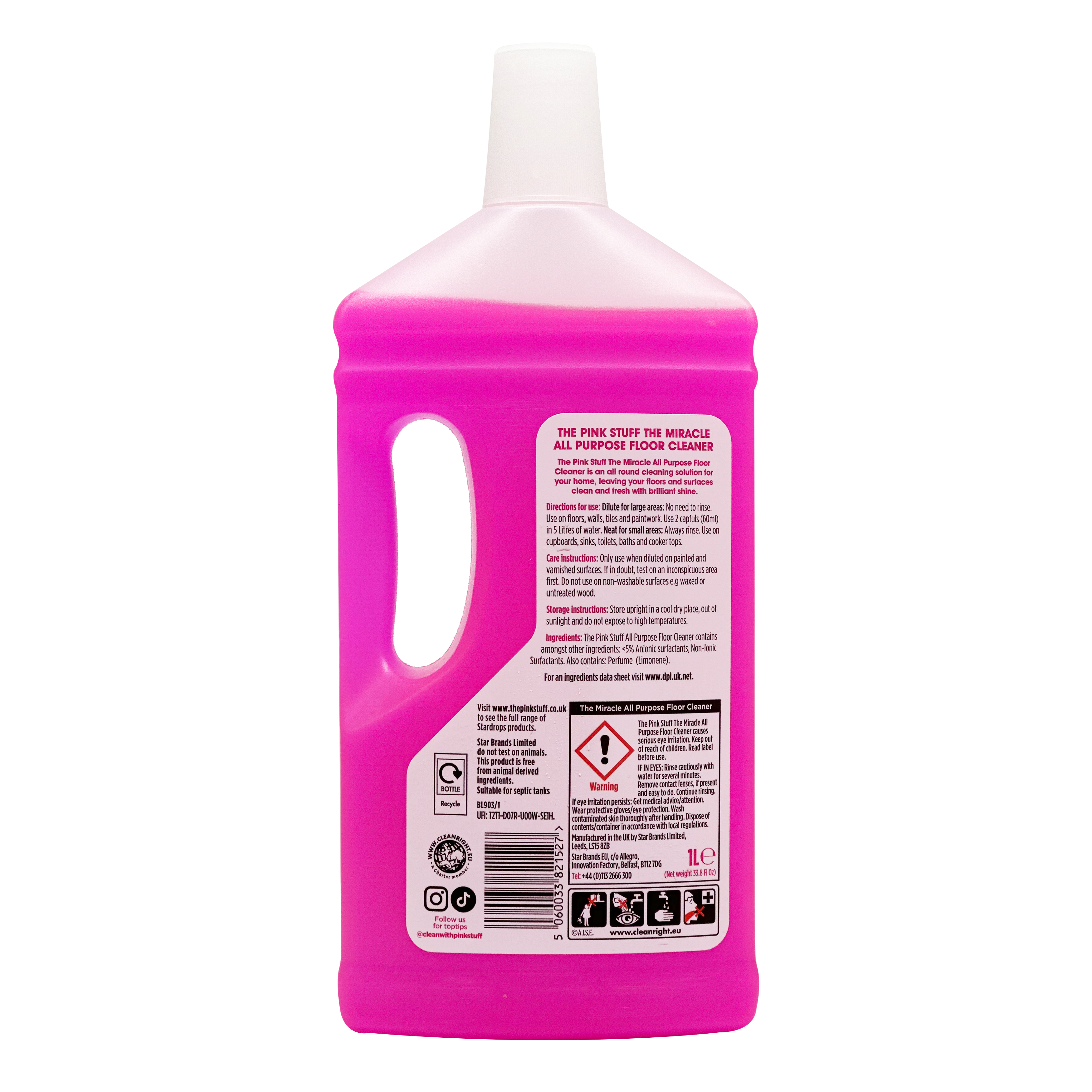 Универсальное средство для мытья пола The Pink Stuff 1 л - фото 2