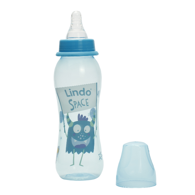 Бутылочка для кормления Lindo, изогнутая, 250 мл, голубой (Li 134 гол) - фото 2