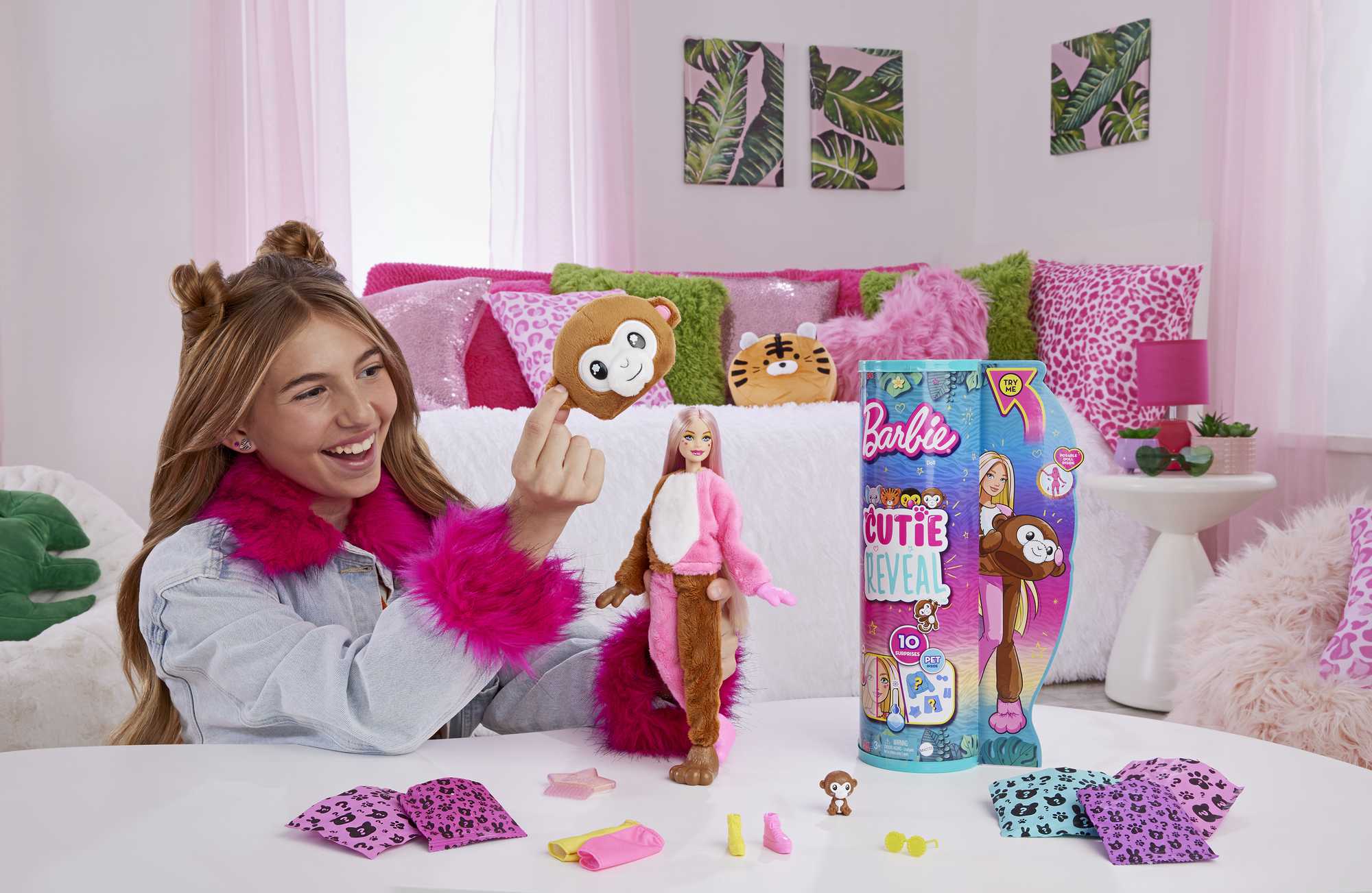 Кукла Barbie Cutie Reveal Друзья из джунглей Обезьянка (HKR01) - фото 7