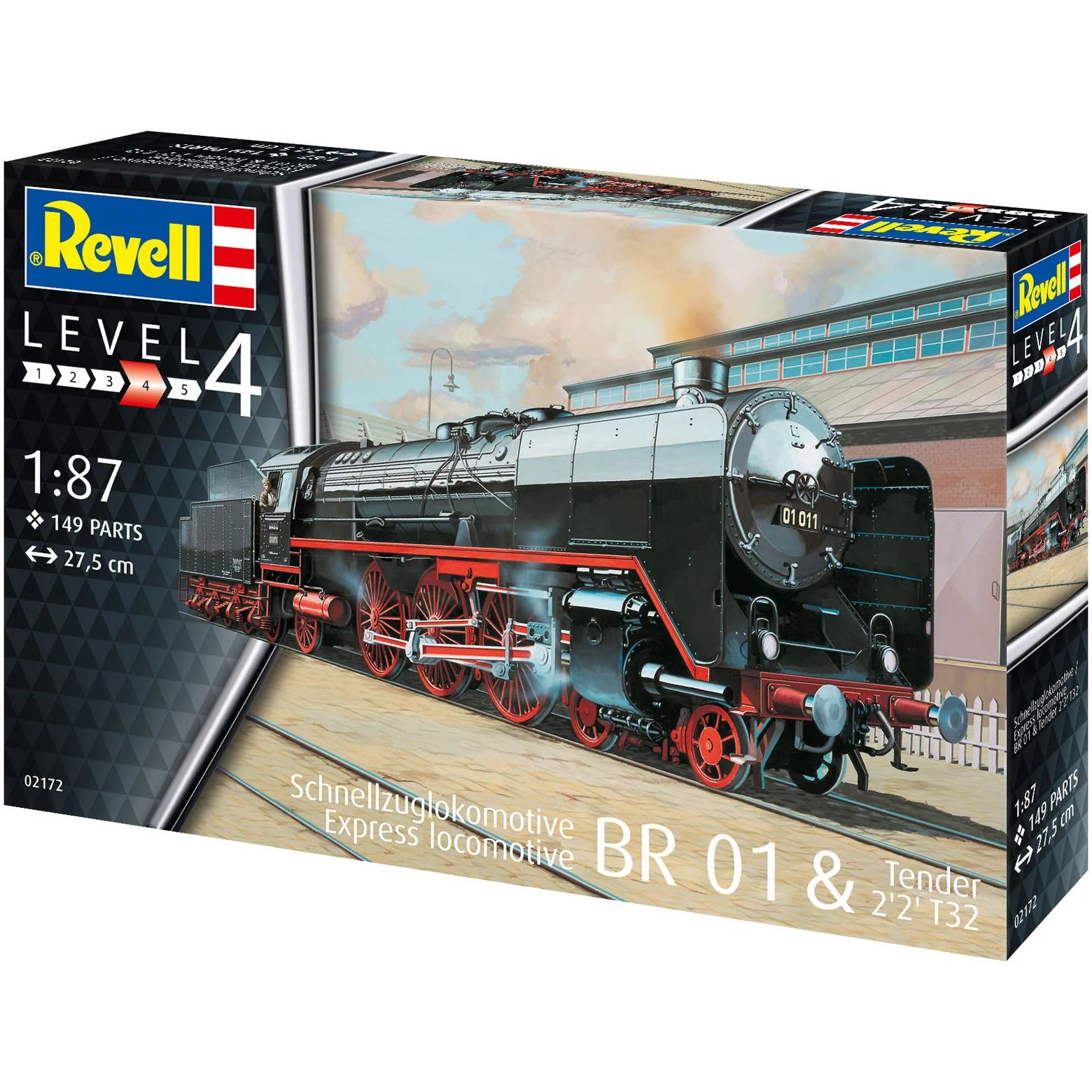 Сборная модель Revell Экспресс локомотив BR01 с тендером 2'2 T32 масштаб 1:87, 149 деталей (RVL-02172) - фото 1
