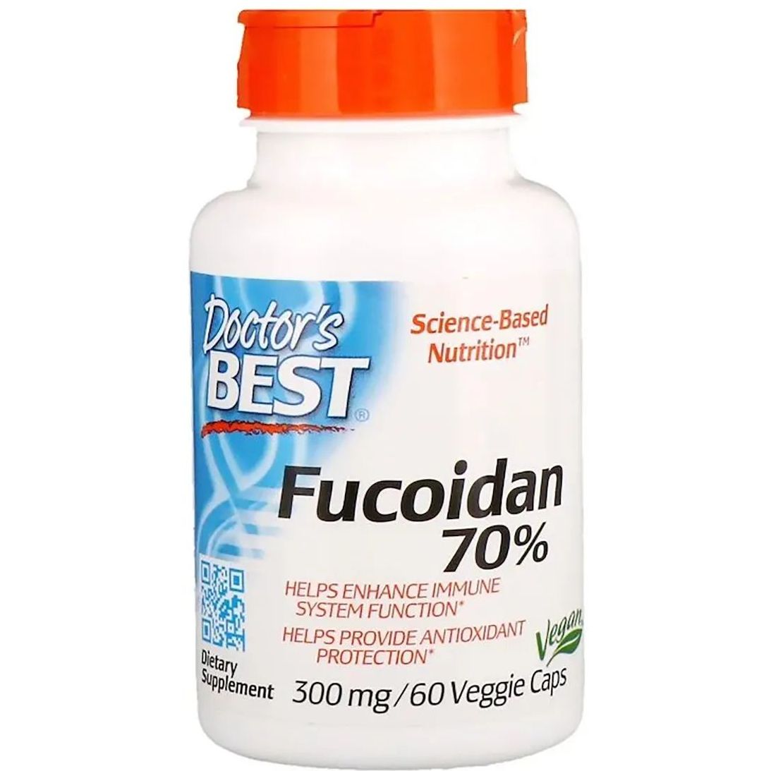 Фукоїдан Doctor's Best Fucoidan 70% 600 мг 60 вегетаріанських капсул - фото 1