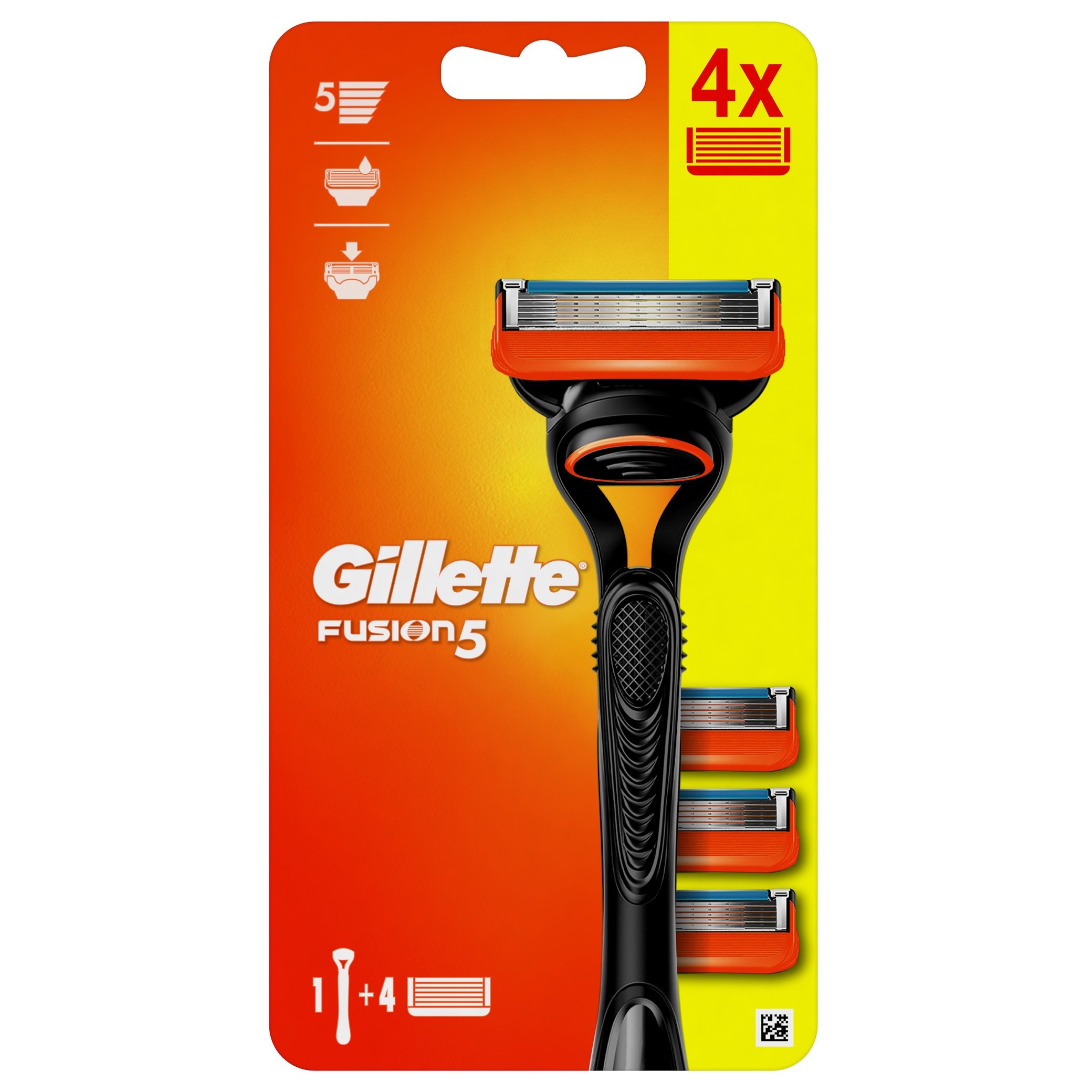 Бритва Gillette Fusion з чотирма змінними картриджами - фото 1