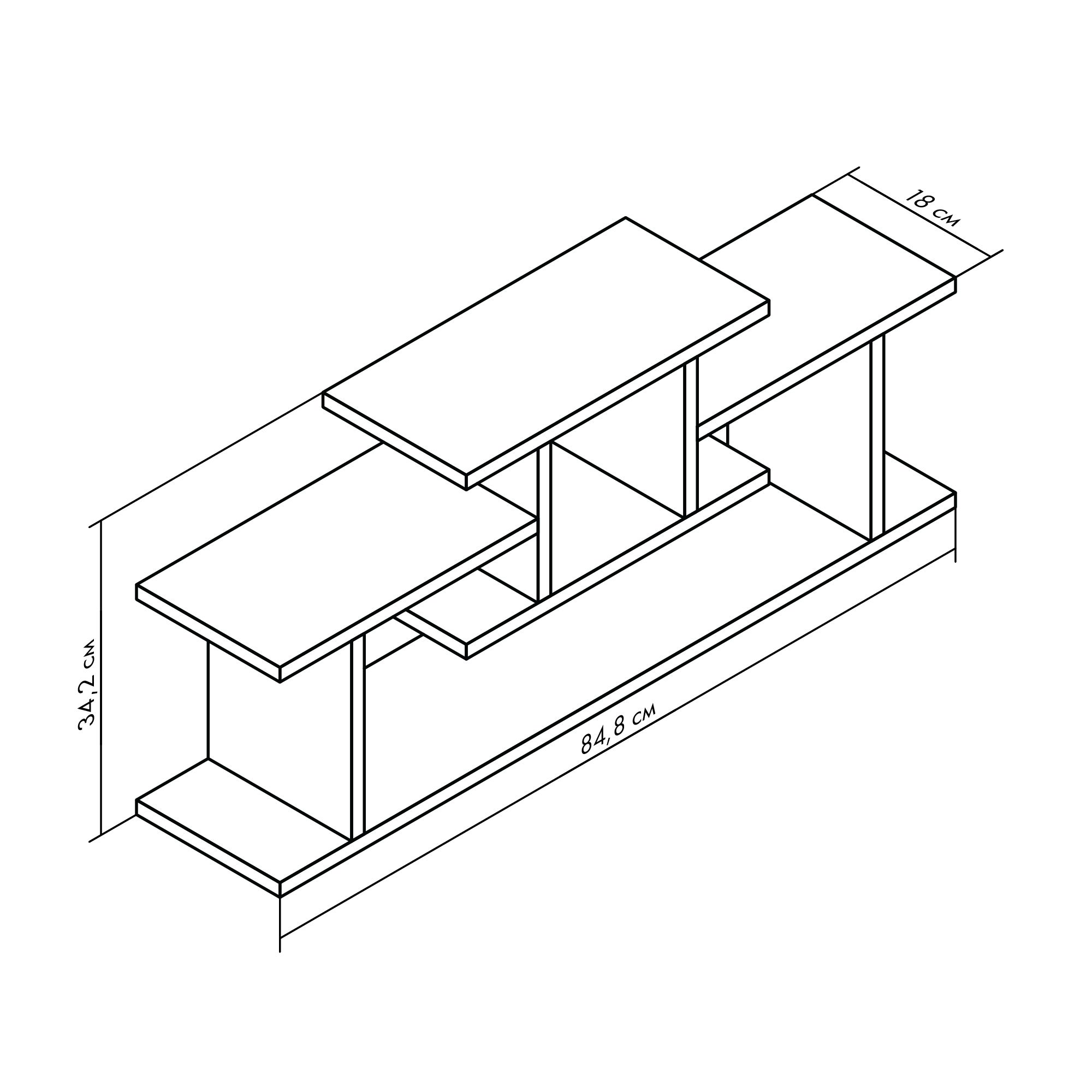 Полка Hopanchuk Furniture Толидо белая (75C1) - фото 3