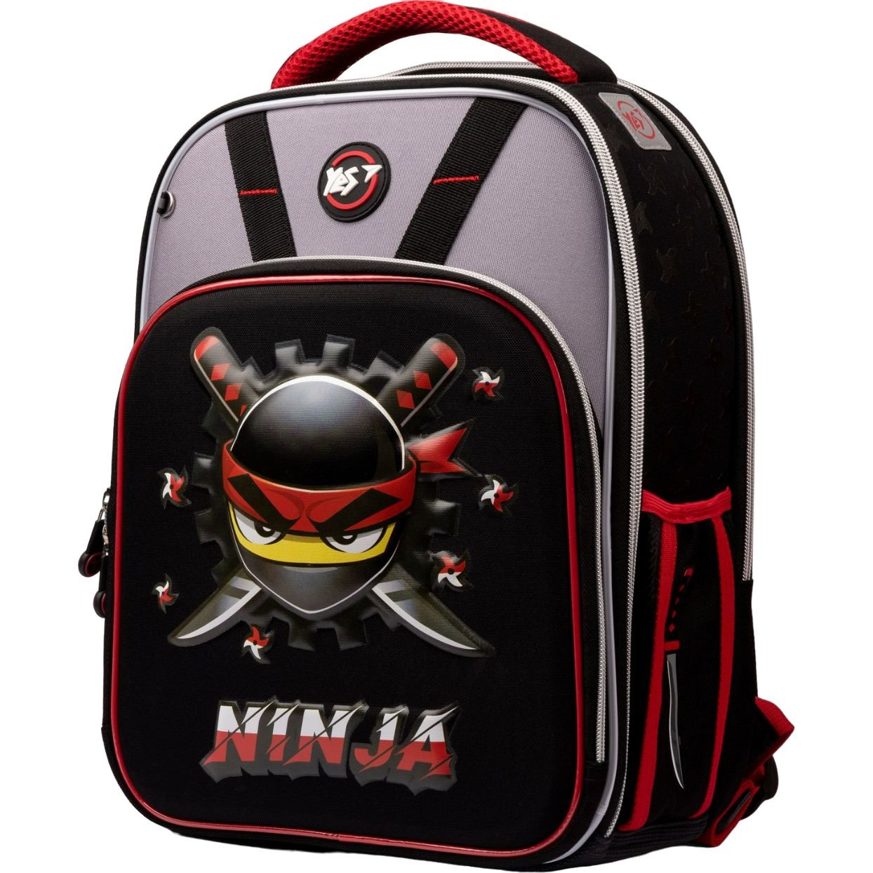 Photos - School Bag Yes Рюкзак каркасний  S-78 Ninja, сірий з чорним  (559383)