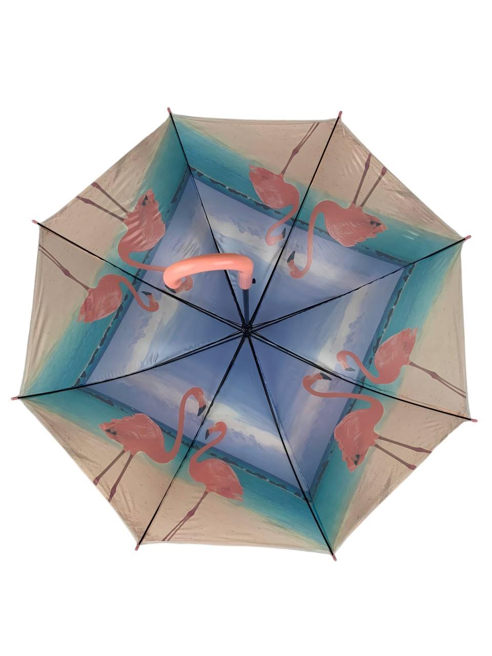 Жіноча парасолька-палиця напівавтомат Swift 97 см рожева - фото 4