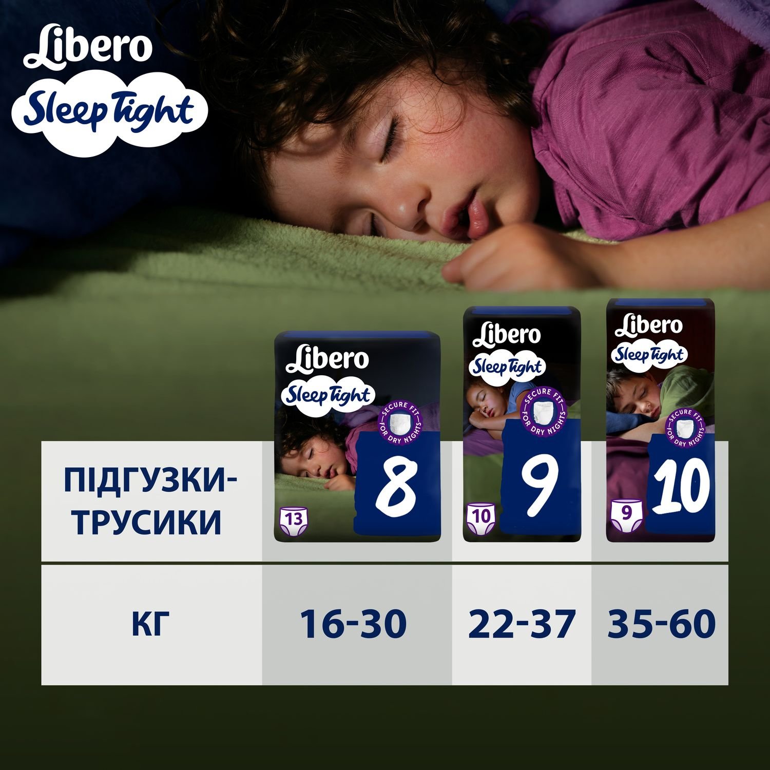 Підгузки-трусики Libero Sleep Tight 10 (35-60 кг), 9 шт. - фото 8