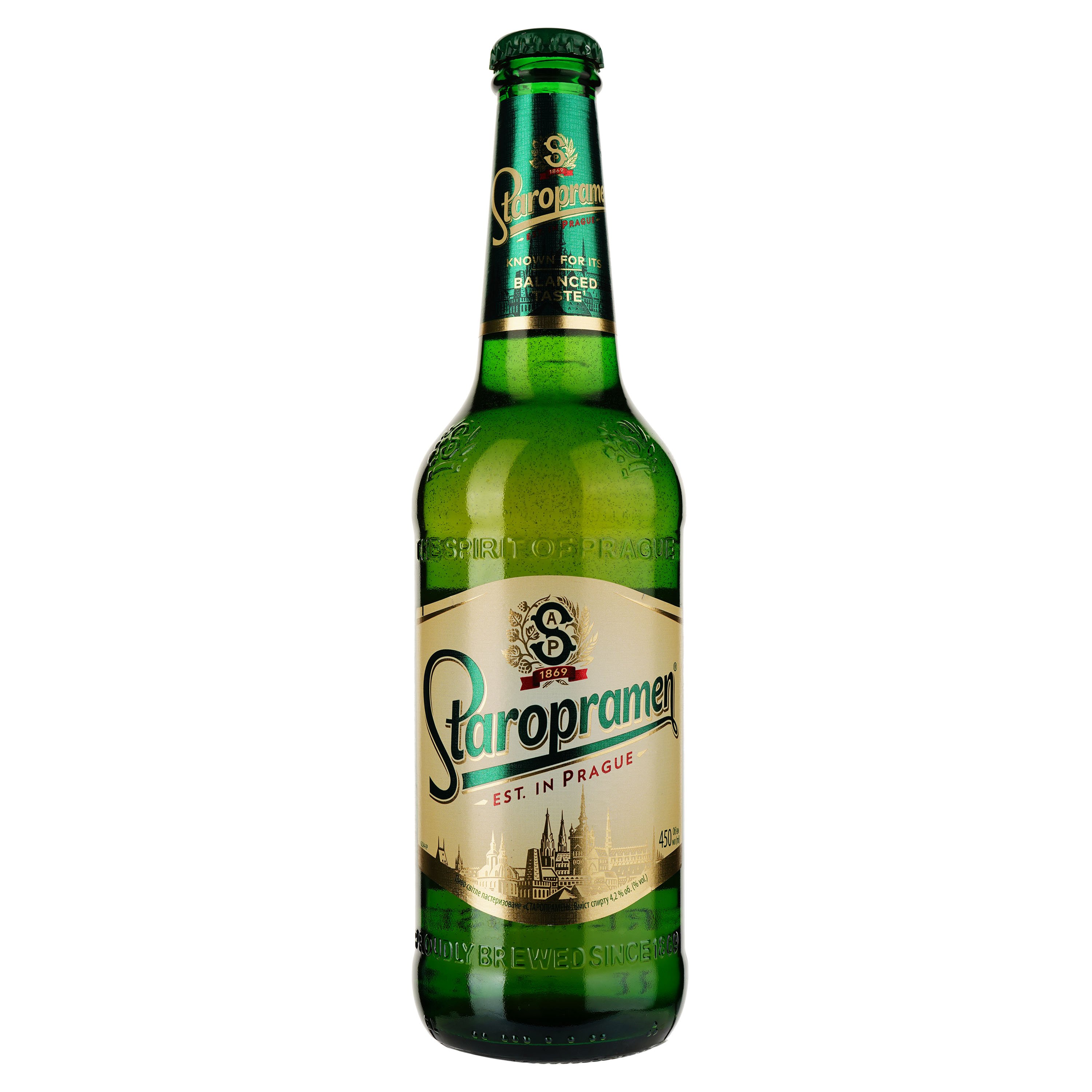 Пиво Staropramen светлое 4.2% 0.45 л (109559) - фото 1