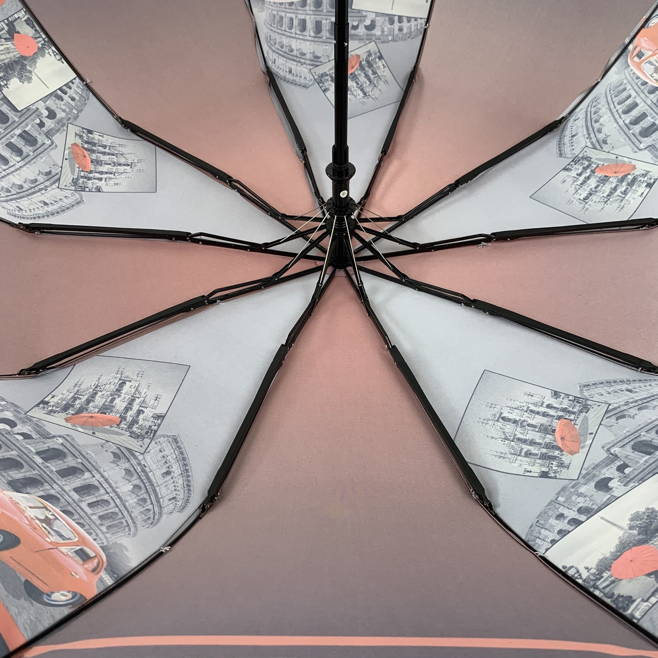 Жіноча складана парасолька напівавтомат The Best 102 см червона - фото 4