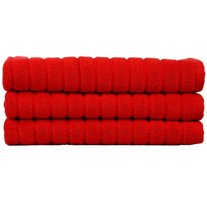 Рушник для ніг Maisonette Rainbow, 60х60 см, червоний (8699965100065) - фото 4