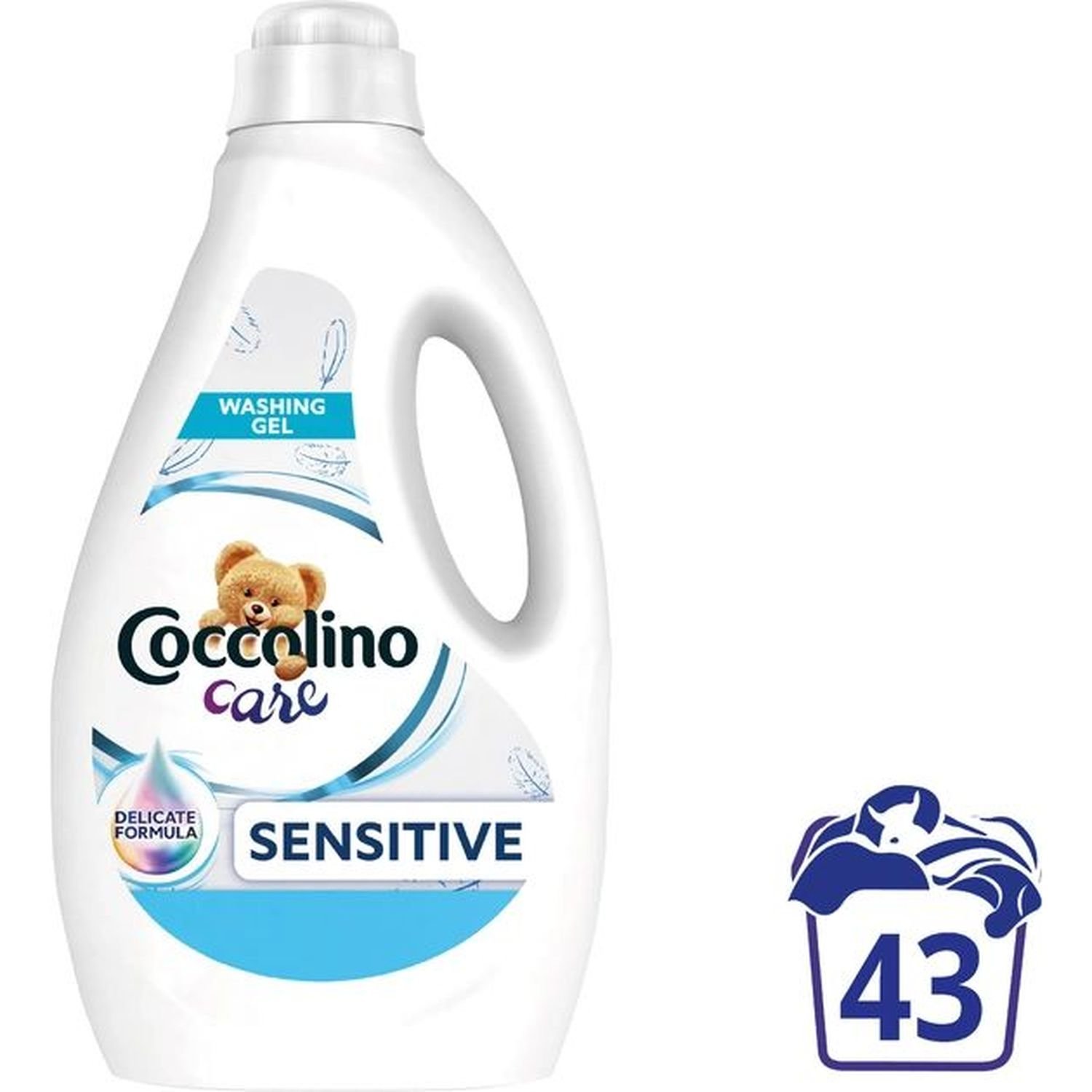 Гель для делікатного прання Coccolino Care Sensitive, 1,72 л - фото 2