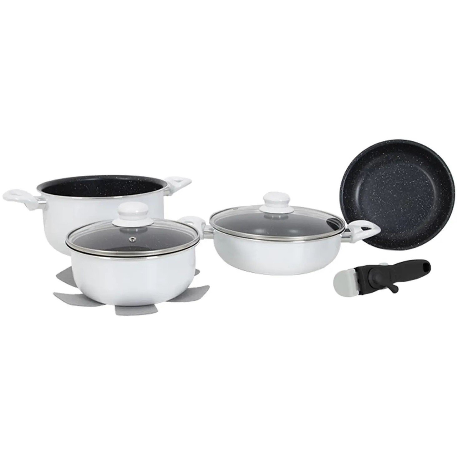 Набір посуду Gimex Cookware Set induction 7 предметів White (6977221) - фото 1