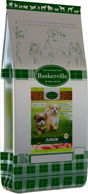 Сухой корм для щенков и молодых собак Baskerville HF Junior, 7,5 кг - фото 1