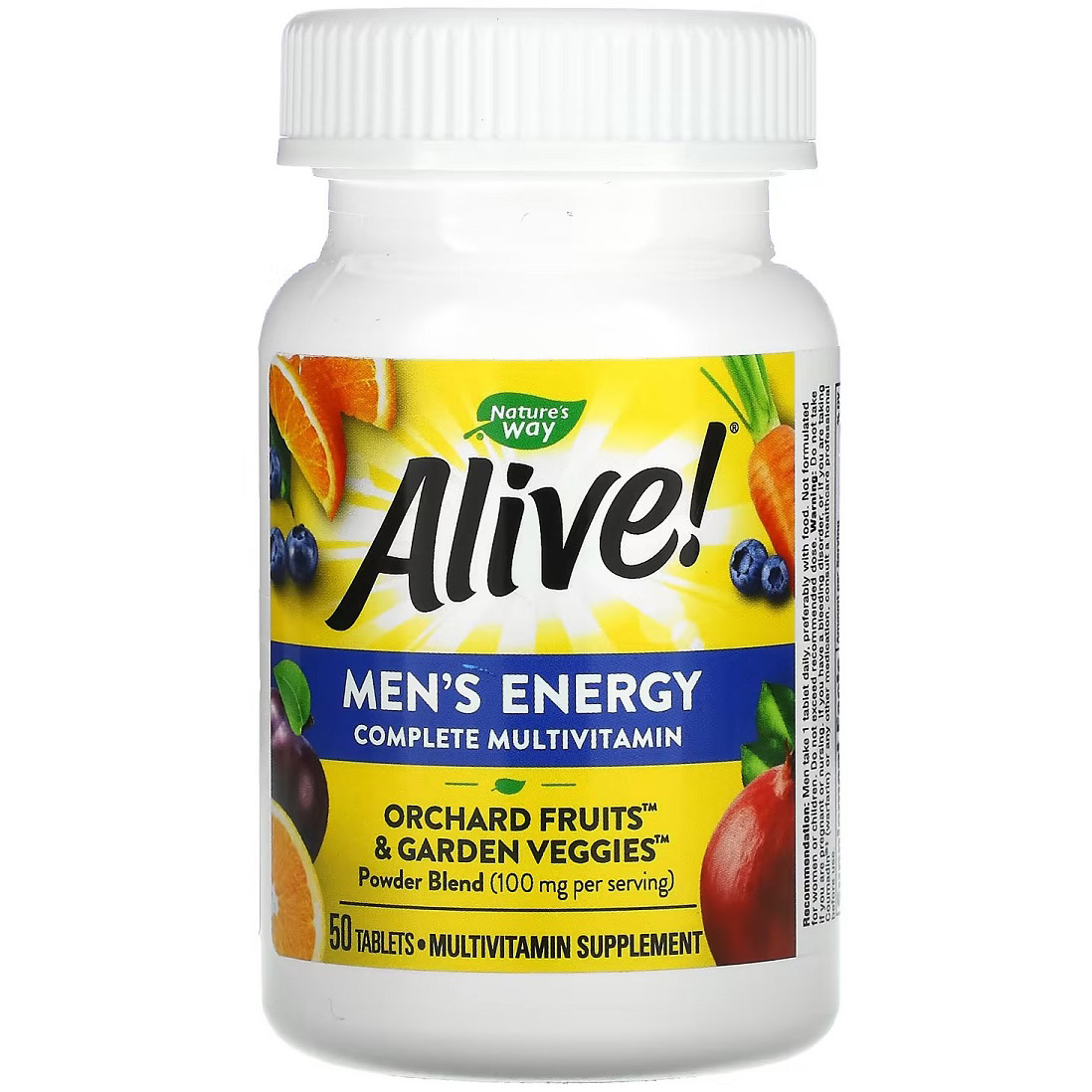 Мультивітамінний комплекс для чоловіків Nature's Way Alive! Men's Energy Complete Multivitamin 50 таблеток - фото 1