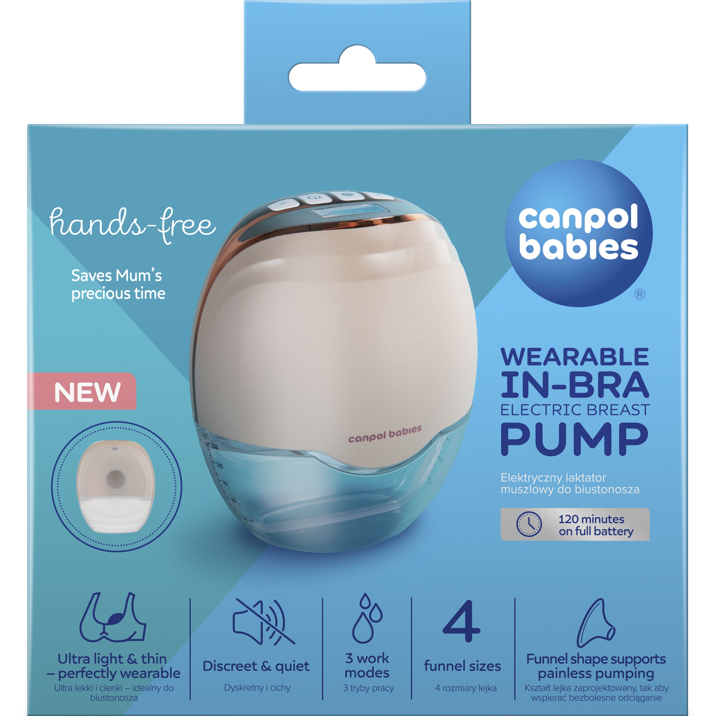 Молоковідсмоктувач Canpol babies Hands-Free Бездротовий електричний (20/100) - фото 6