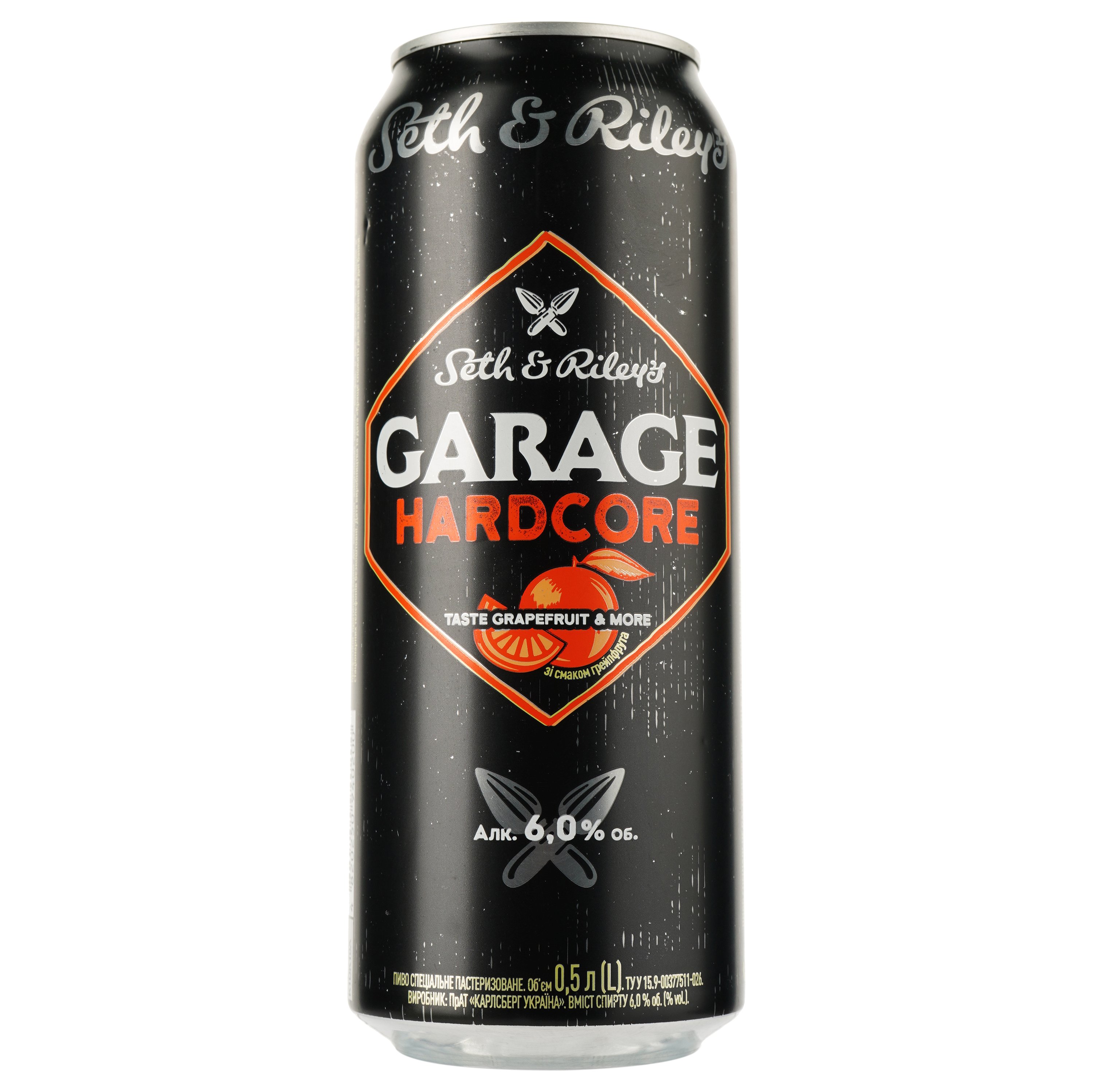 Пиво Seth&Riley's Garage Hardkore Grapefruit, 6%, ж/б, 0,5 л (861933) - фото 1