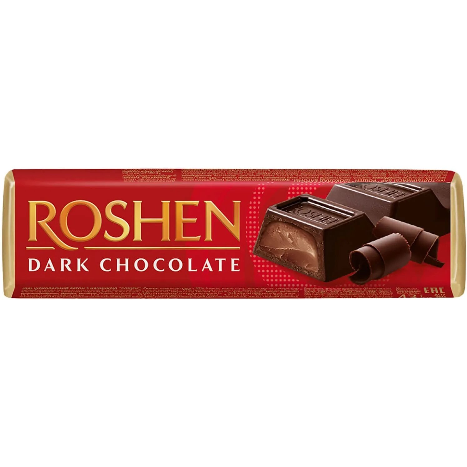 Шоколадний батончик Roshen Dark Chocolate 43 г - фото 1