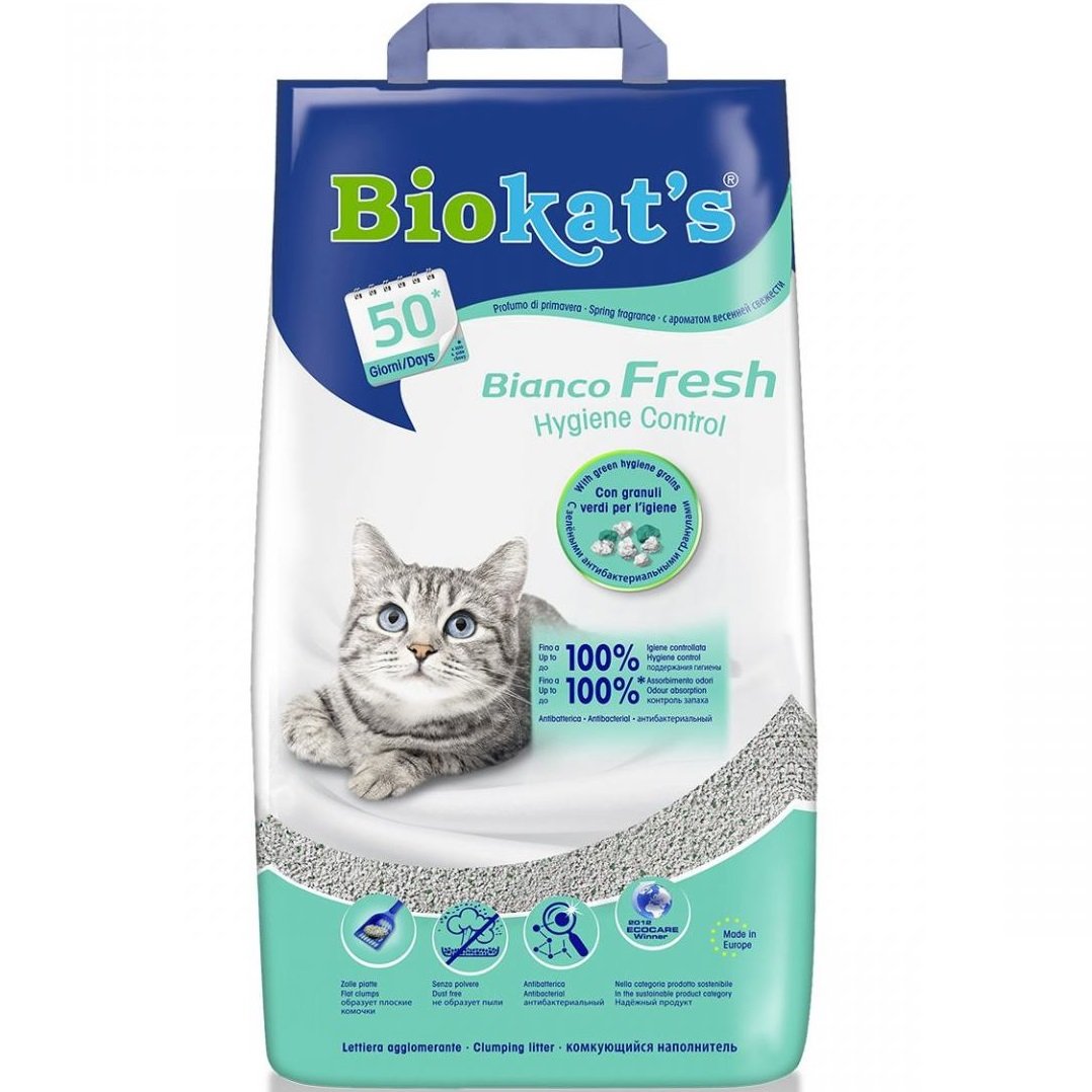 Бентонитовый наполнитель Biokat's Bianco Fresh, бентонитовый, 10 кг (G-75.64) - фото 1