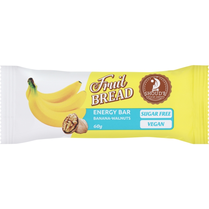 Батончик Shoud'e Fruit Bread Energy Bar Banana-Walnuts 60 г - фото 1
