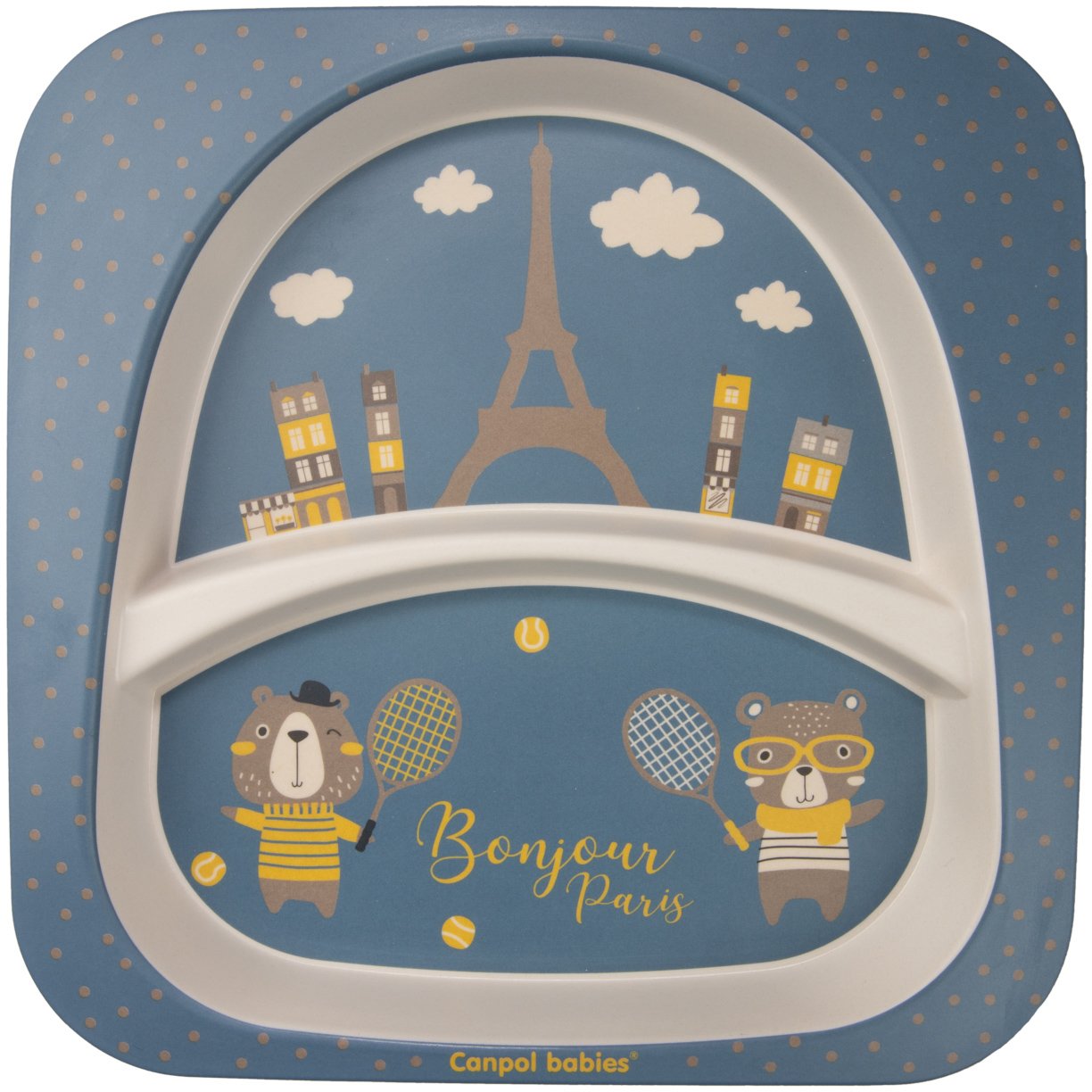 Набор посуды Canpol babies Bonjour Paris, 5 предметов, синий (9/227_blu) - фото 3