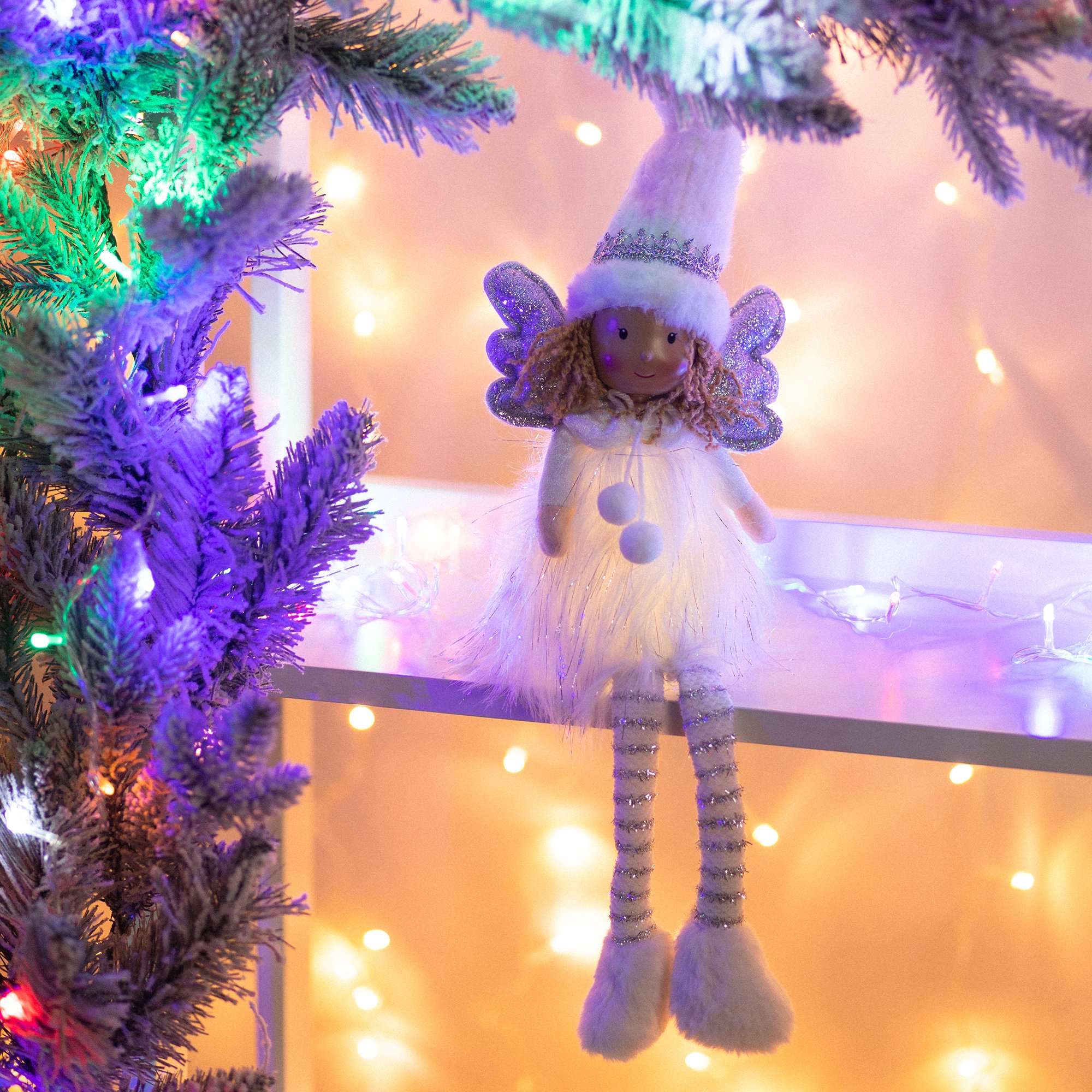 Новогодняя игрушка Novogod'ko Ангел в белом LED тело 55 см (974831) - фото 3