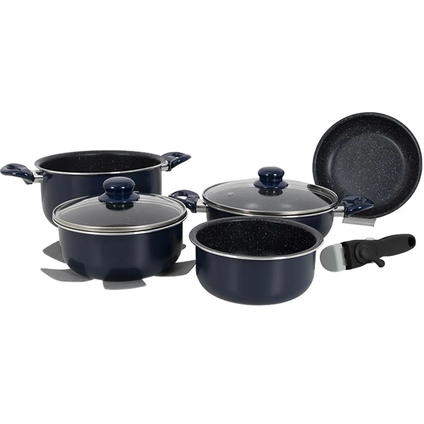Набір посуду Gimex Cookware Set induction 8 предметів Bule (6977228) - фото 1