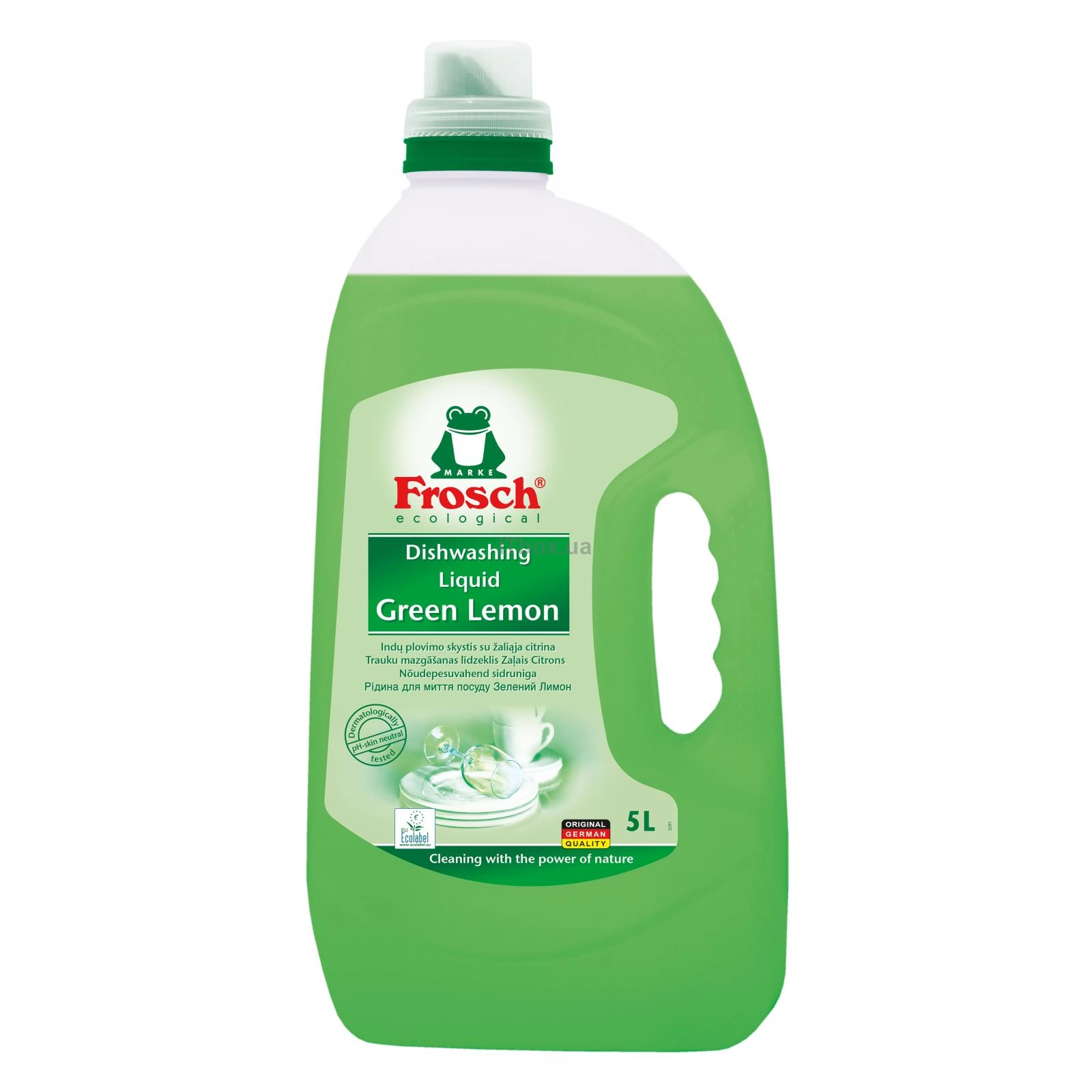 Средство для мытья посуды Frosch Зеленый лимон, 5 л - фото 1