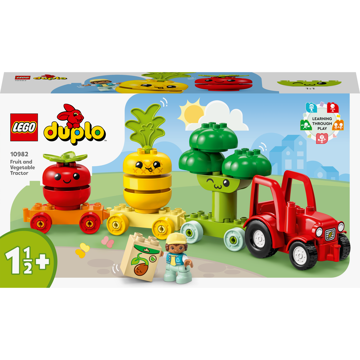 Конструктор LEGO DUPLO Трактор для выращивания фруктов и овощей, 19 деталей (10982) - фото 1