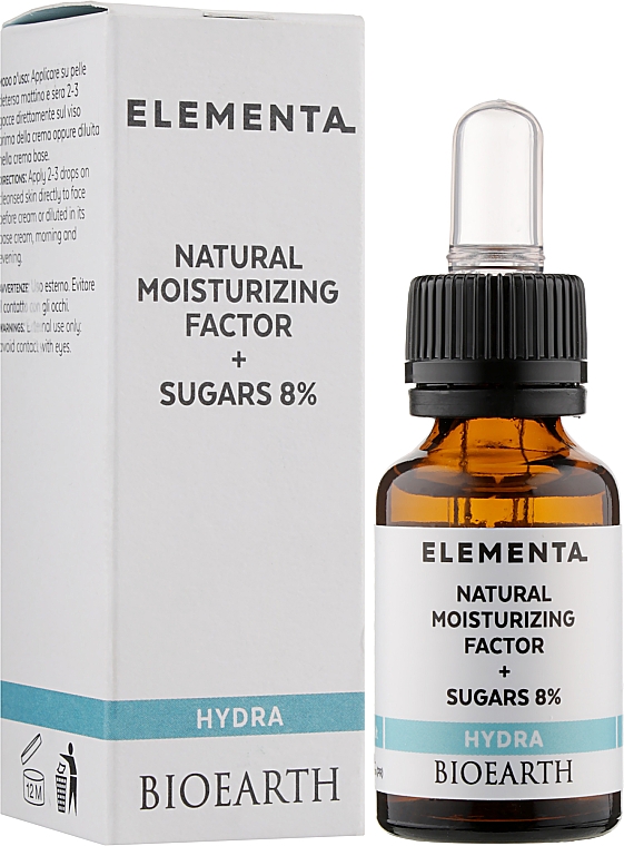 Концентрированный усилитель увлажнения Bioearth Elementa Hydra NMF + Sugar 8% 15 мл - фото 2