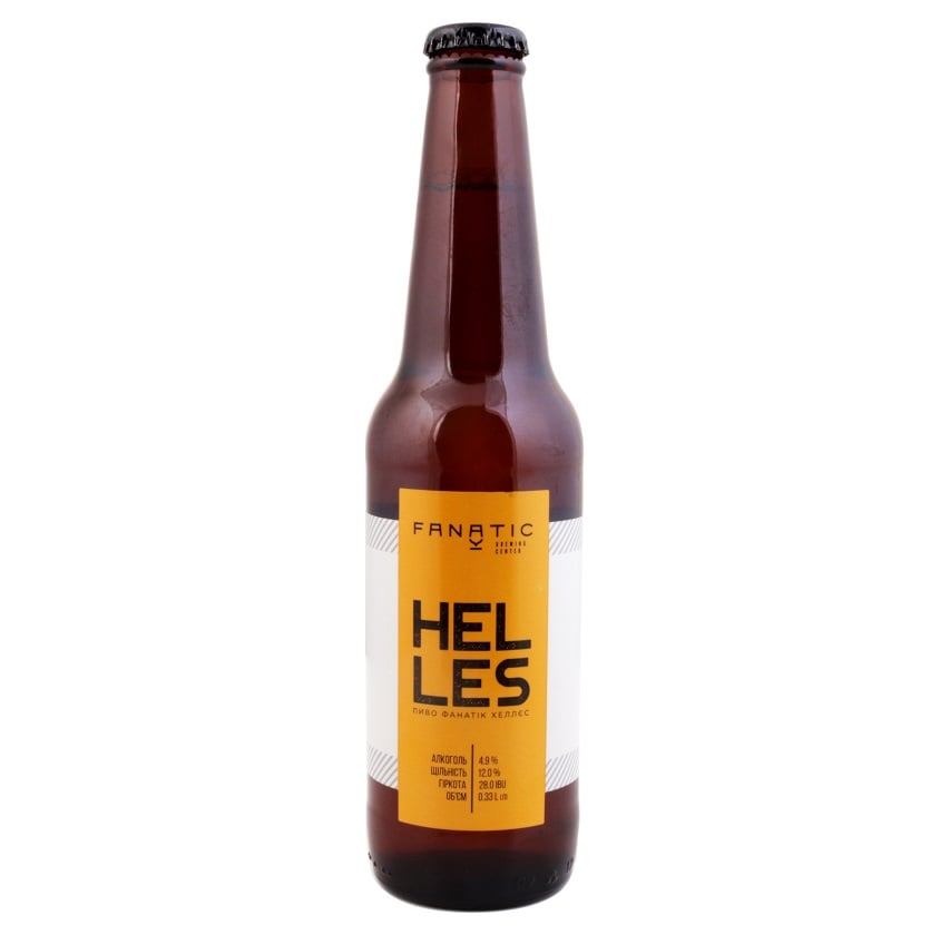 Пиво Fanatic Helles, світле, 4,5%, 0,33 л (887706) - фото 1