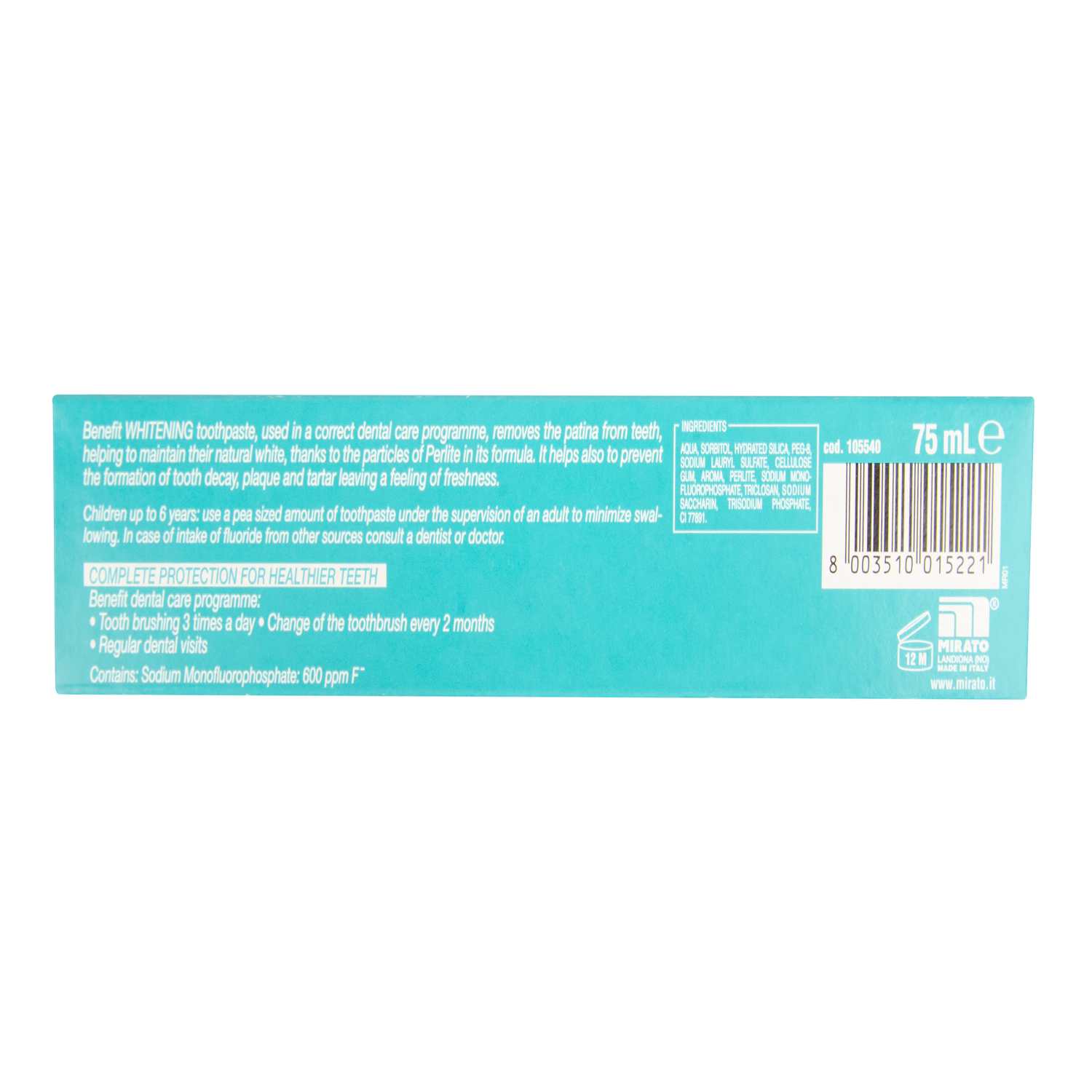 Зубная паста Benefit Whitening Fresh, отбеливающая, 75 мл (BTPWF75) - фото 2