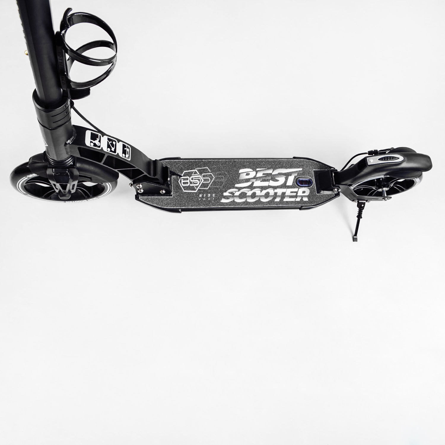 Самокат Best Scooter складаний 49х14х93-103 см Чорний 000231305 - фото 3