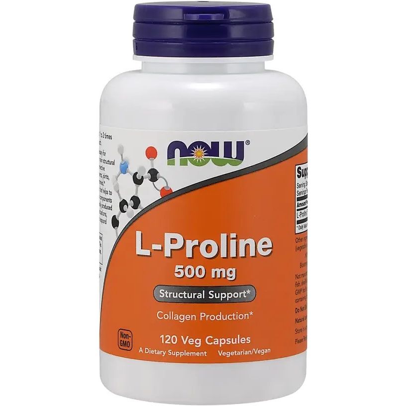 Амінокислота Now L-Пролін 500 мг 120 капсул - фото 1
