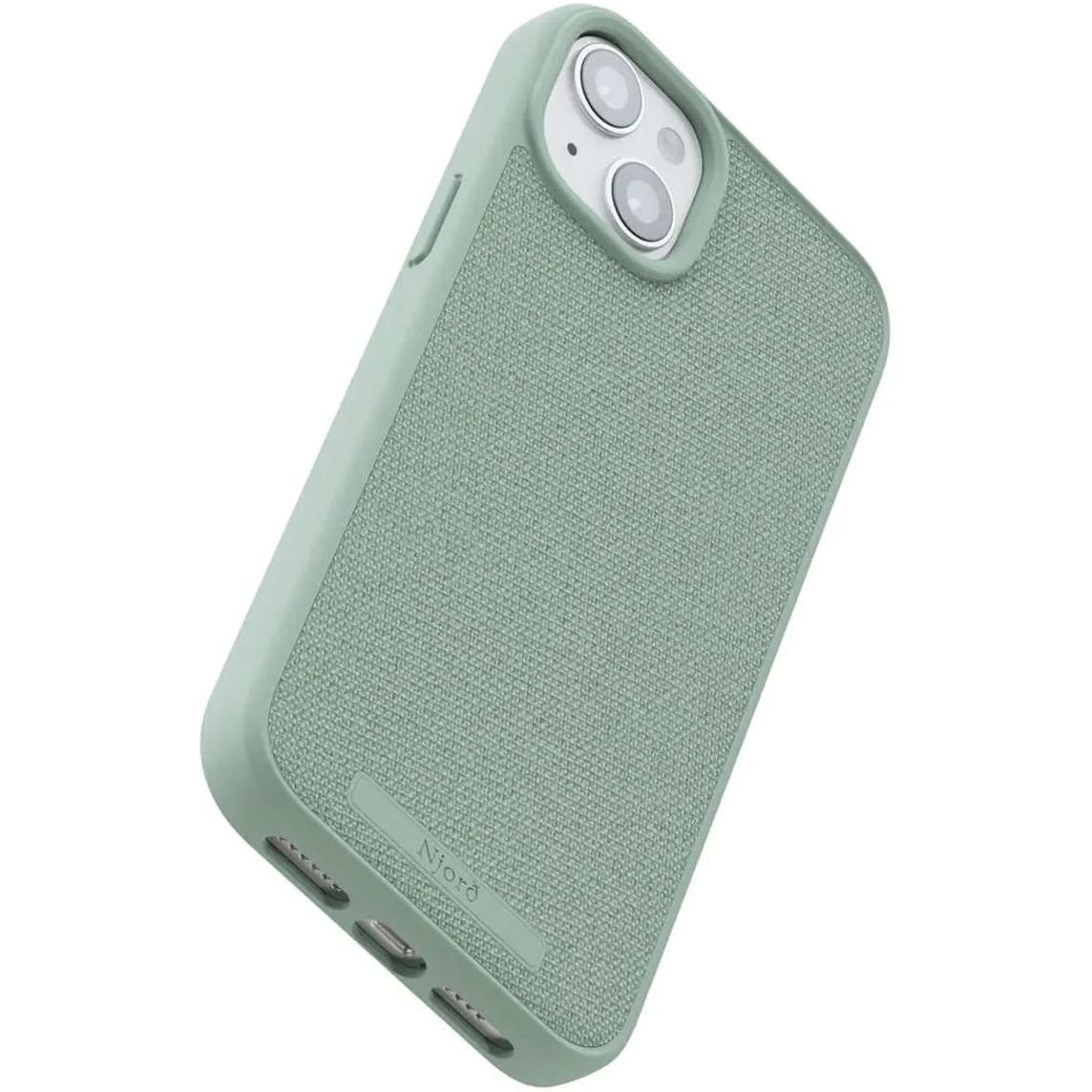 Чехол-накладка Njord Fabric MagSafe Case Turquoise для iPhone 15 Plus - фото 5