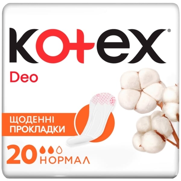 Ежедневные прокладки Kotex Deo Normal 20 шт. - фото 2
