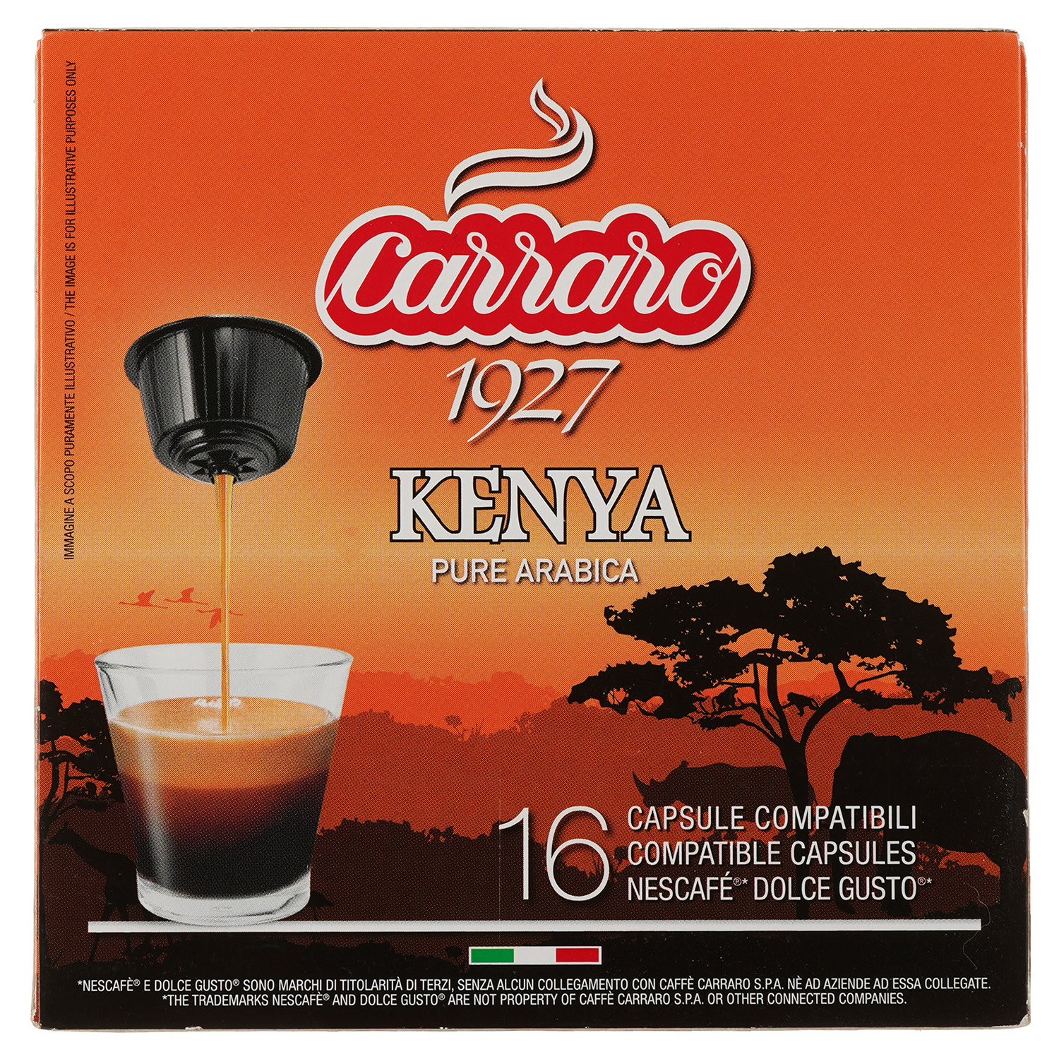 Кофе в капсулах Carraro Dolce Gusto Kenya, 16 капсул - фото 1