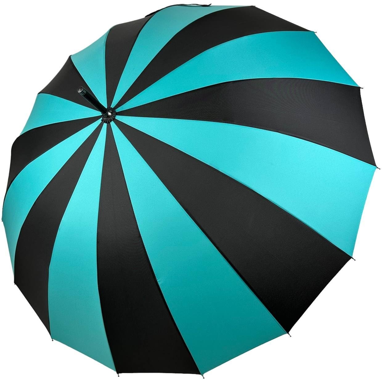 Женский зонт-трость полуавтомат Toprain 98 см бирюзовый - фото 1