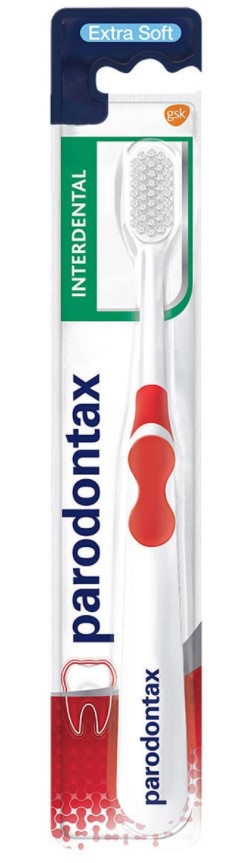 Зубна щітка Parоdontax Інтердентал, екстрам'яка, білий з червоним - фото 1