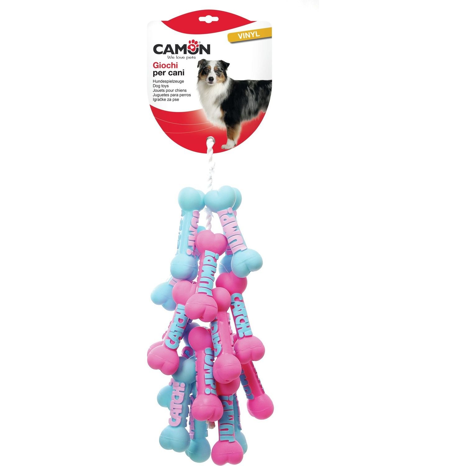 Игрушка для собак Camon Косточка, винил, 15 см, в ассортименте - фото 3