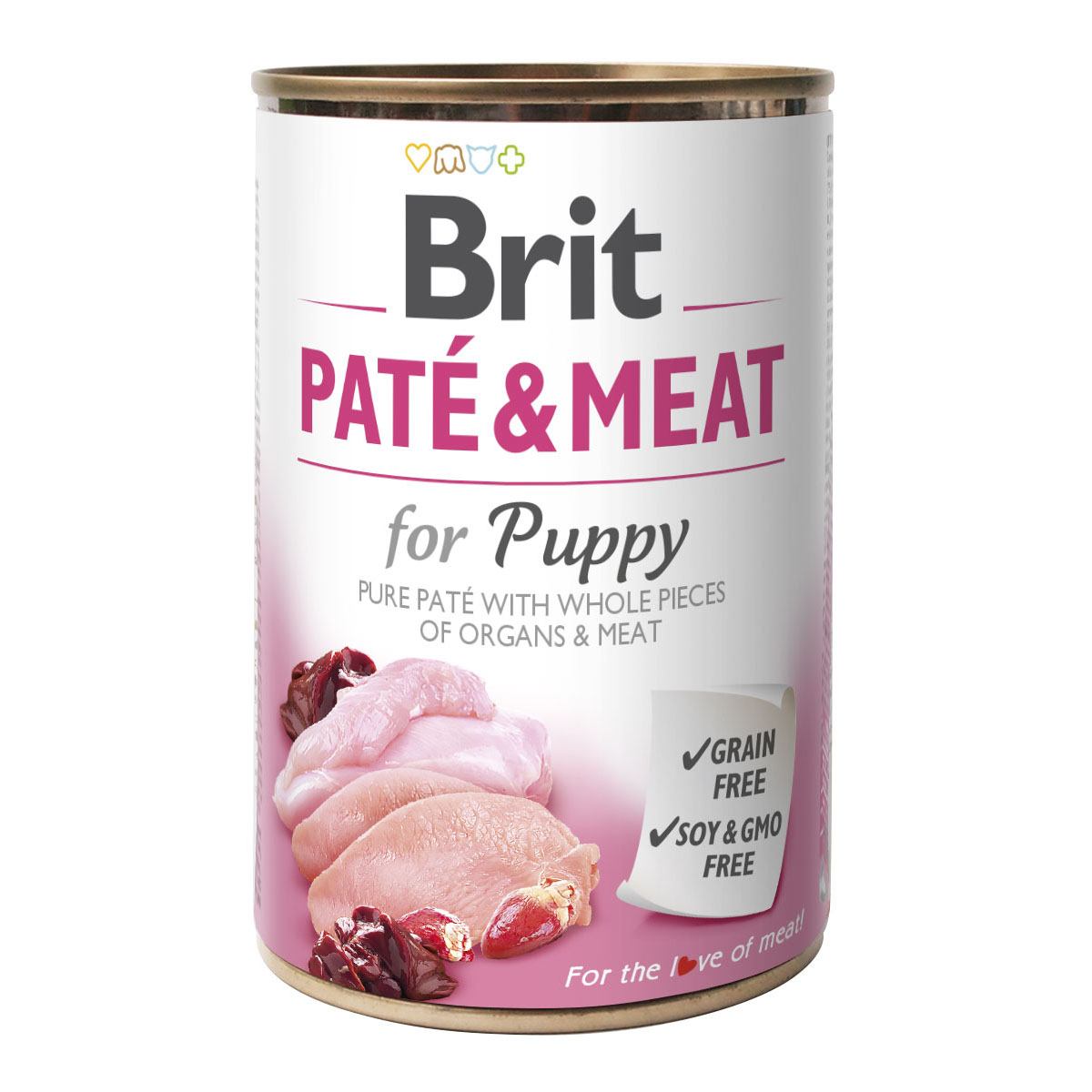 Вологий корм для собак Brit Paté&Meat, з куркою та індичкою, 400 г - фото 1