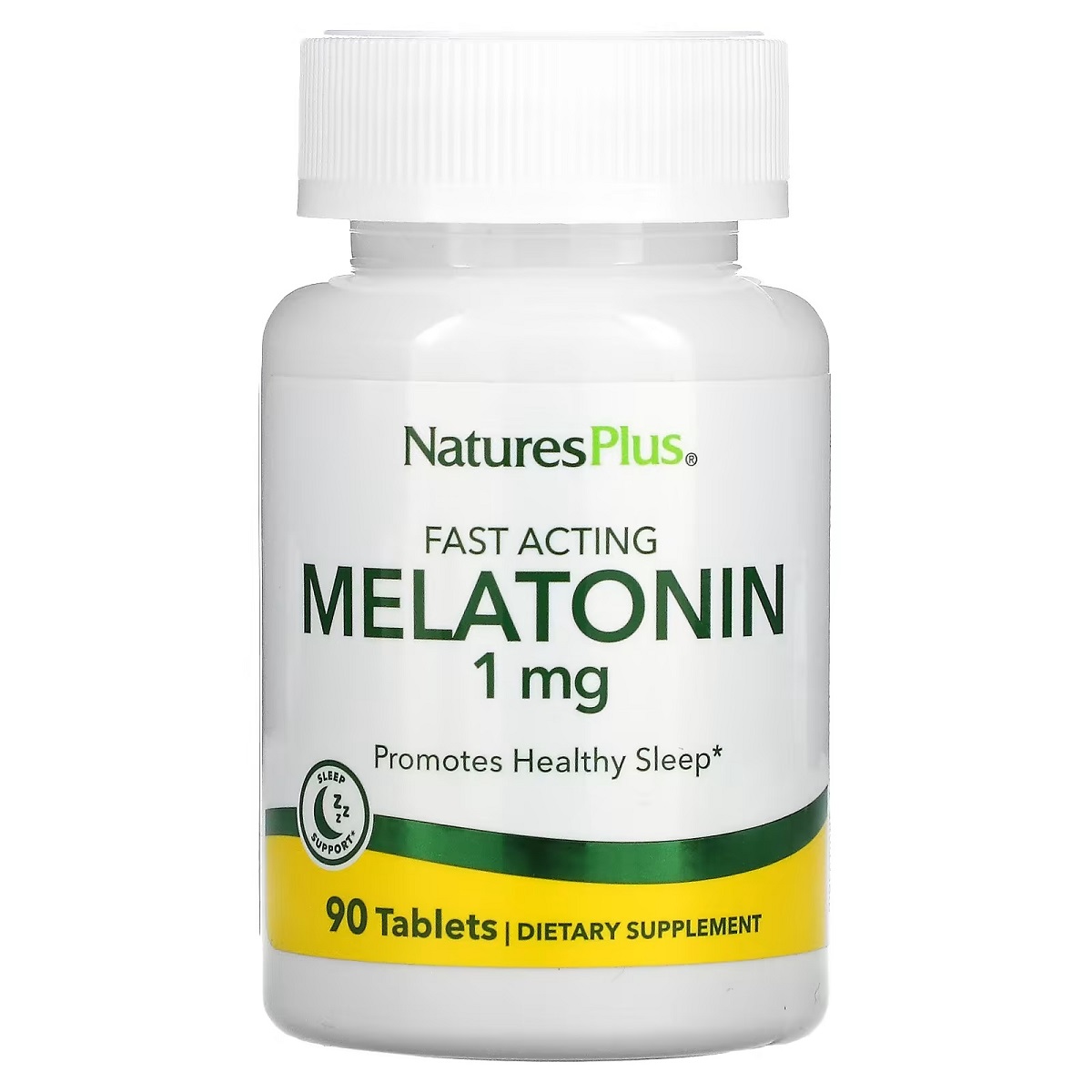 Мелатонин Natures Plus Fast Acting Melatonin 1 мг быстродействующий 90 таблеток - фото 1