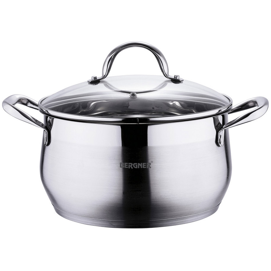 Кастрюля Bergner Gourmet с крышкой 5.6 л 24 см (BG-6508) - фото 1