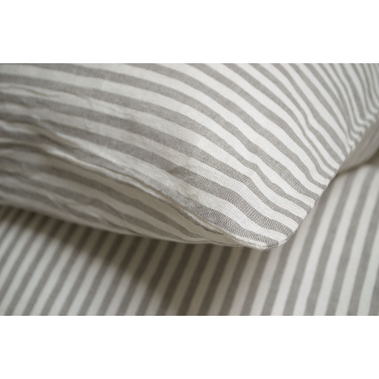 Комплект постельного белья Lotus Home Karlin stripe linen евро хаки (svt-2000022333511) - фото 5