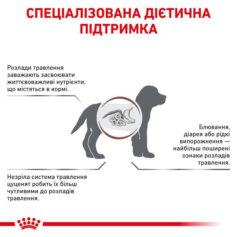 Сухой диетический корм для щенков Royal Canin Gastrointestinal Puppy при нарушении пищеварения, 2,5 кг (39570251) - фото 4
