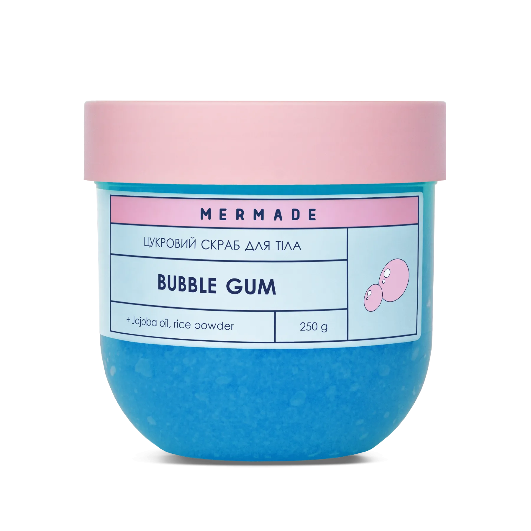 Подарочный набор Mermade Bubble Gum Party: пенка для душа 150 мл + сахарный скраб для тела 250 г + увлажняющий бальзам для губ 10 г + слаймовый гель для душа 200 мл - фото 8