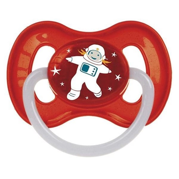 Пустушка латексна Canpol Babies Space, кругла, 6-18 міс., червоний (23/222_red) - фото 1