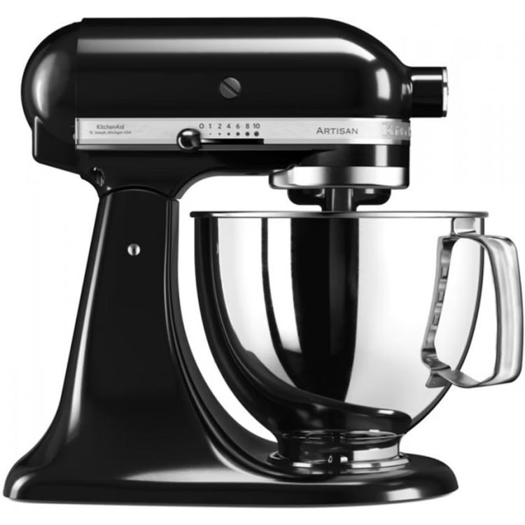 Планетарний міксер KitchenAid Artisan 4.8 л чорний (5KSM125EOB) - фото 1